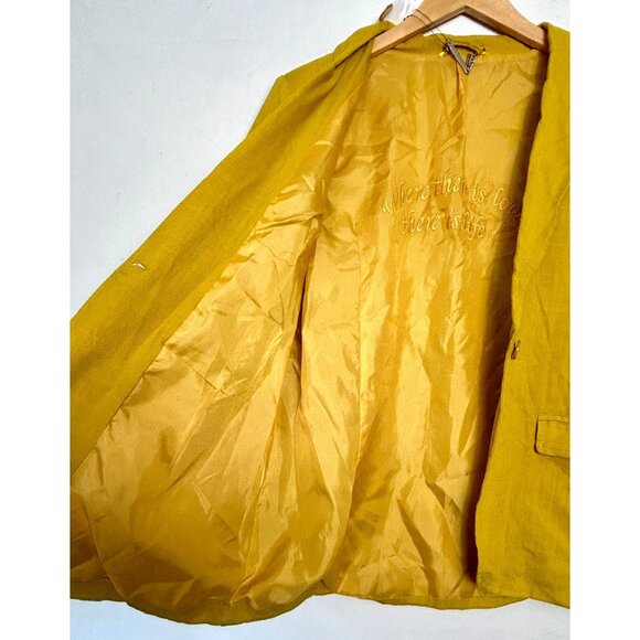 Paparazzi by Biz Women's Linen Blend Blazer in Marigold - Sz L - NWT - Picture 3 of 6